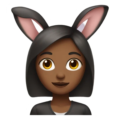 girl with bunny ears sticker