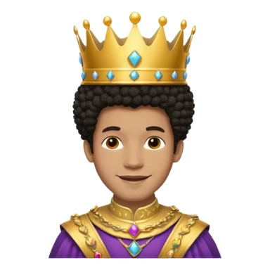 Afro white prince sticker
