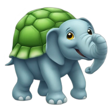 Tortue sur éléphant sticker