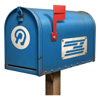 mailbox in postal service  sticker
