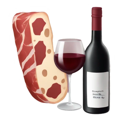 red wine with charcuterie sticker