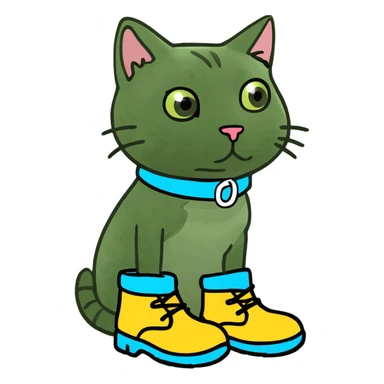 gato con botas sticker