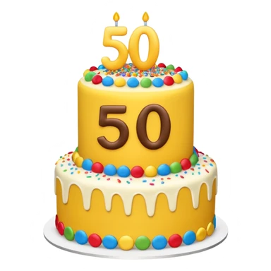 50th birthday with 50 in emoji sticker