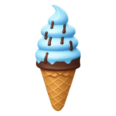 ice cream cone with chocolate on it sticker