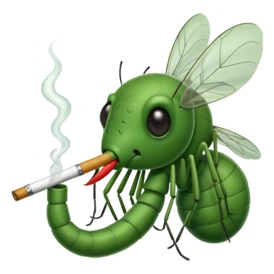 mosquito fumando un cigarro sticker