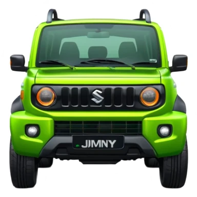 neong green suzuki jimny 2025 frontal angle sticker