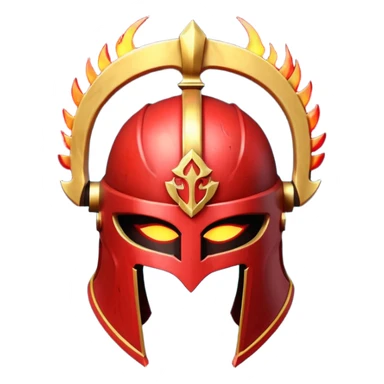 Ares legendary helmet object icon, ancient Greek helmet with glowing red runes, deep red energy glow, battle scars, epic fantasy style, 3D cartoon, mobile game icon style, centered, clean background, no text, no watermark

 sticker