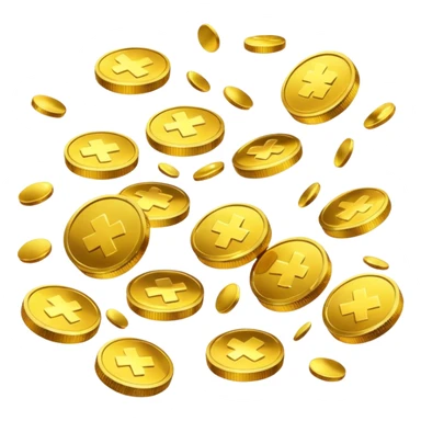 floating tooth fairy coins. sticker