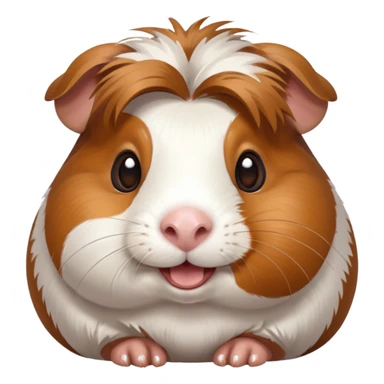guinea pig emoji with a big cheerful grin, bright eyes sticker