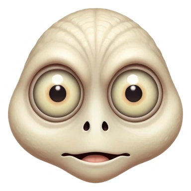 weird freaky creature with strange eyes and unusual expression sticker