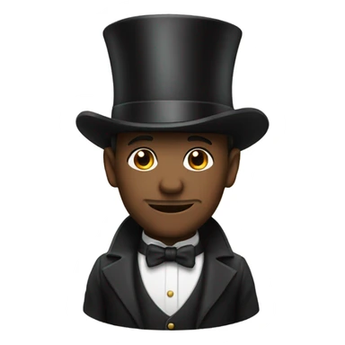 gyat with top hat sticker