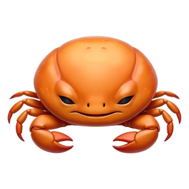 Meme-Worthy Cute Sleeping Baby Crab Portrait Emoji, Head and body resting peacefully with a contented smile, showcasing a petite, delicately armored form and eyes gently closed in serene slumber, Simplified yet adorably endearing features, highly detailed, glowing with a soft, drowsy coastal light, high shine, relaxed and utterly lovable, stylized with an air of playful laziness, soft glowing outline, capturing the essence of a sleeping baby crab that feels destined to become the next viral icon of adorable rest! sticker