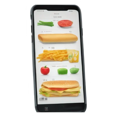 A digital screen showing calorie count. sticker