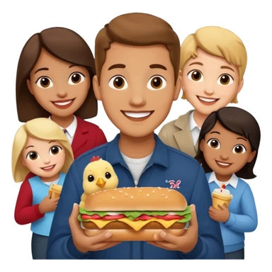 five guys and chick fil a fast food sticker