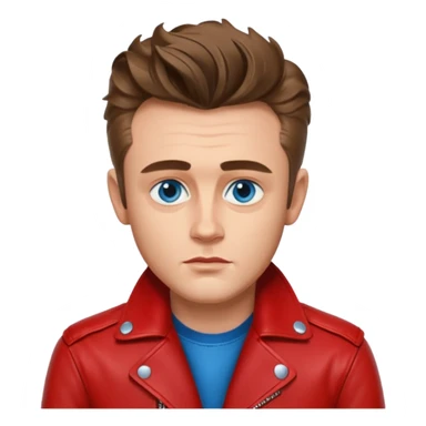 James Dean with blue eyes red jacket sticker