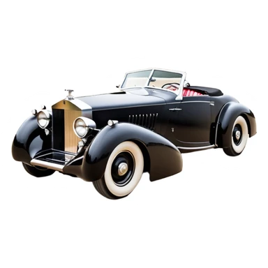 Wednesday Adam’s Blood stained Satanic Darth Vader black Bare bones (channeled cowl) drag racing and speed record modified (fenders removed) chopped streamlined sporty roadster that is a (stripped down) hot street rodded engine sports car 1952 Rolls Royce Woody futuristic  wide racing wheels sticker