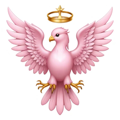 6 winged seraphim light pink emblem sticker