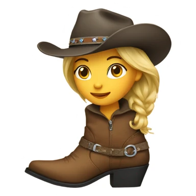 Pretty girl wearing cowboy boots sticker