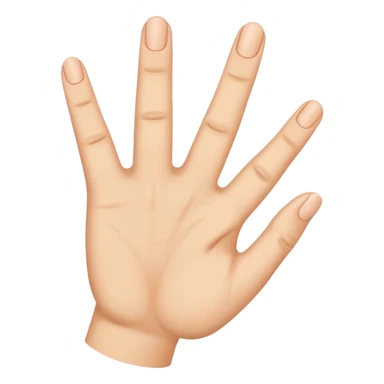 Hand with only little finger extended, all others bent. sticker