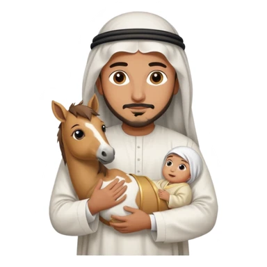 uae sheikh hoding a baby horse sticker