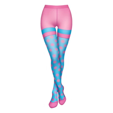 pink and blue polka dot tight sticker