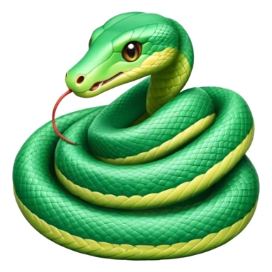 A cute pastel green snake sticker