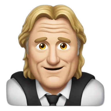 Gérard Depardieu qui bois du vin rouge sticker