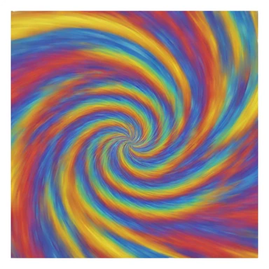 rainbow swirl abstract tornado sticker
