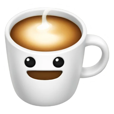 Coffe with milk in mug sticker