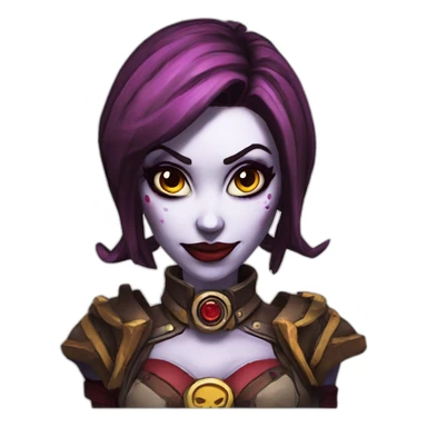 moxxi from borderlands intrigued face sticker