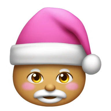 Pink Santa Claus hat  sticker