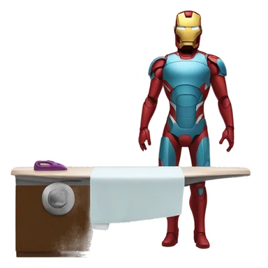 ironman ironing clothes sticker