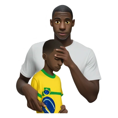 Vinicius with brasil t-shirt sad sticker