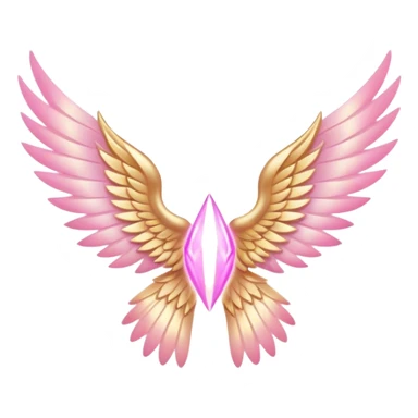 Pink gold wing spirituality sticker