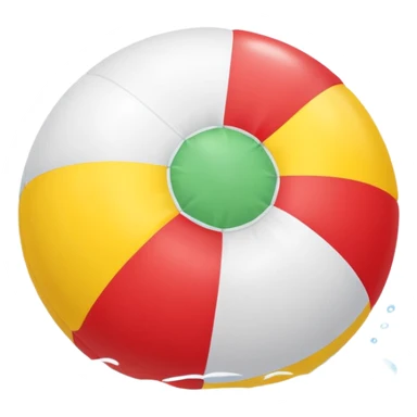 summer-themed emoji of a beach ball sticker