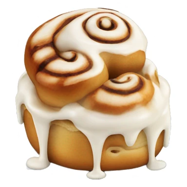 cinnamon roll with frosting on top melting sticker