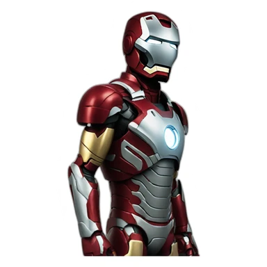 Ironman with tanos sticker
