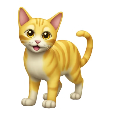 Yellow lombax-vernid-cat full body sticker