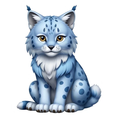 A blue lynx sticker