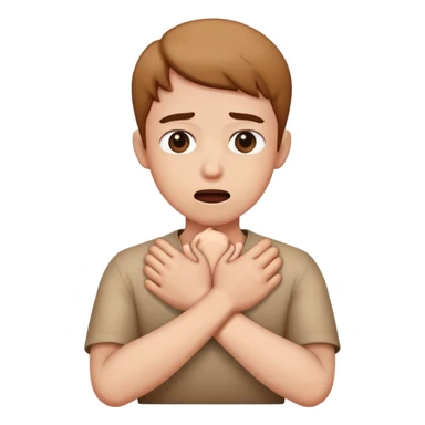 Make a normal 🧍 but with them doing the choking emote like with their hands crossed and everything sticker
