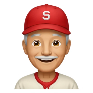 Grandpa red baseball hat sticker