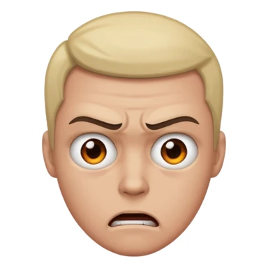  can't express expressionless ,anger just staring at  sticker