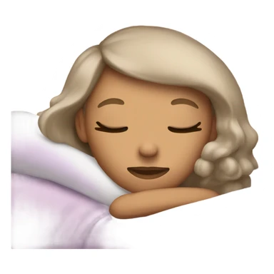 bronde girl sleeping in bed sticker