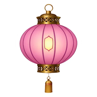 pink ornamented chinese lantern sticker