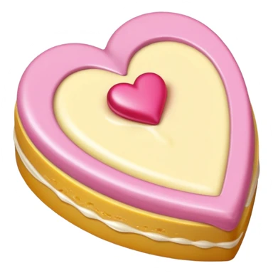 Diseña un emoji de un remolino (swirl) de mantequilla corporal, de textura muy suave y cremosa, con un pequeño corazón de color rosa brillante en la punta. Enfoque en la textura y el cuidado. sticker