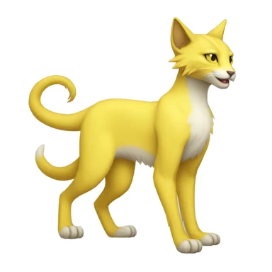 Yellow lombax-sergal-cat full body sticker