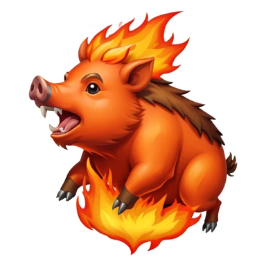 Boar on fire sticker