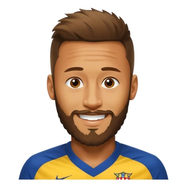 Neymar avec beaucoup de barbe qui rigole  sticker