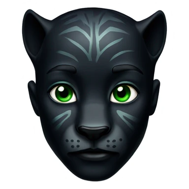 Black panther with green eyes sticker
