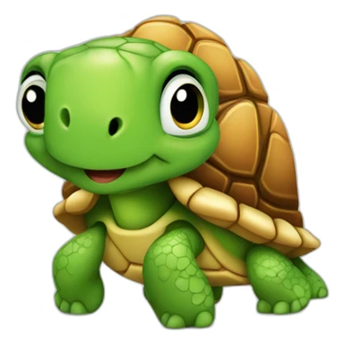 Une tortue avec un coeur sticker